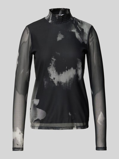 Vila Longsleeve mit Smok-Details Modell 'VOLETTE' Black 2