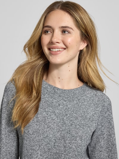 Vero Moda Regular fit gebreide pullover met ronde hals, model 'DOFFYSHINE' Antraciet - 3
