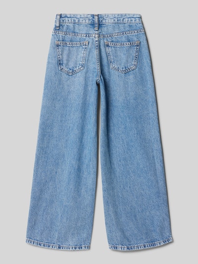 Mango Wide Leg Jeans mit aufgesetzten Taschen Modell 'pockets' Blau 3