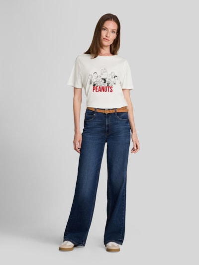 Tom Tailor Loose Fit T-Shirt aus reiner Baumwolle mit Peanuts-Print Weiss 1
