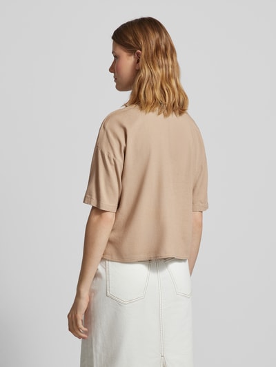 Vero Moda Bluse mit V-Ausschnitt aus Viskose-Leinen-Mix Modell 'JESMILO' Hellbraun 5