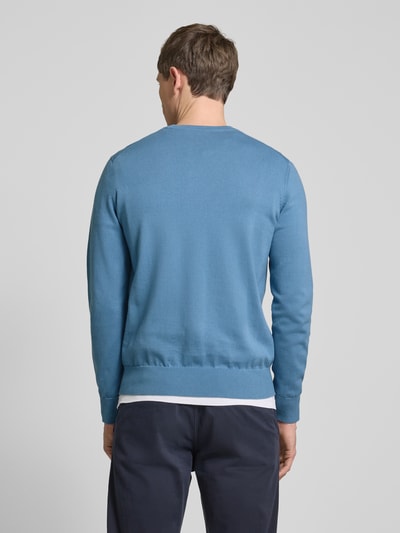 BOSS Orange Strickpullover mit  Kaschmir-Anteil Modell 'Kanovano' Bleu 5