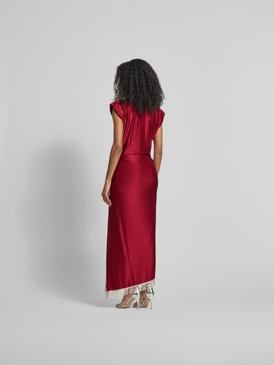 Rabanne Maxikleid mit Raffungen Bordeaux 5