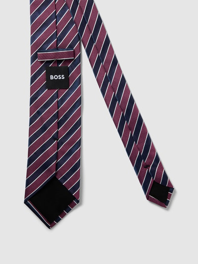 BOSS Slim Fit Stropdas met all-over motief Fuchsia - 3