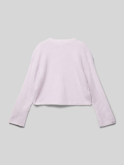 Mango Cropped Strickpullover mit Rundhalsausschnitt Modell 'sophie' Rosa 3