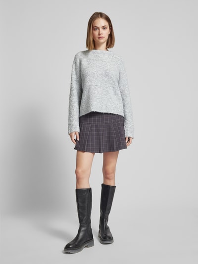 Only Heerlijk zachte pullover met ronde hals, model 'CIROLA' Lichtgrijs gemêleerd - 1