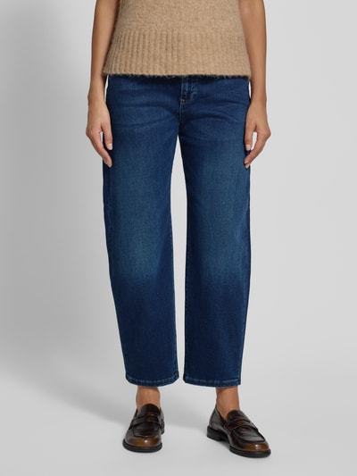 Gang Jeansy o kroju barrel fit z wpuszczanymi kieszeniami model ‘IDA’ Ciemnoniebieski 4