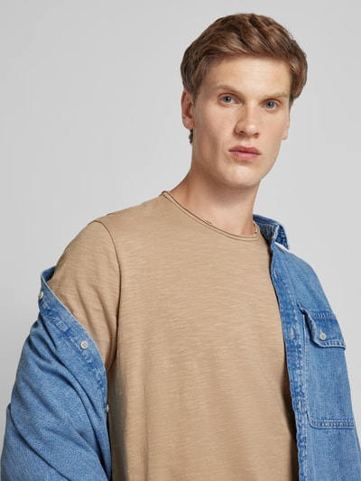 Jack & Jones T-shirt z okrągłym dekoltem model ‘BASHER’ Beżowy 3