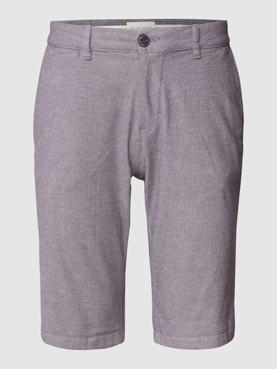 Tom Tailor Slim Fit Bermudas mit Strukturmuster Hellgrau 2