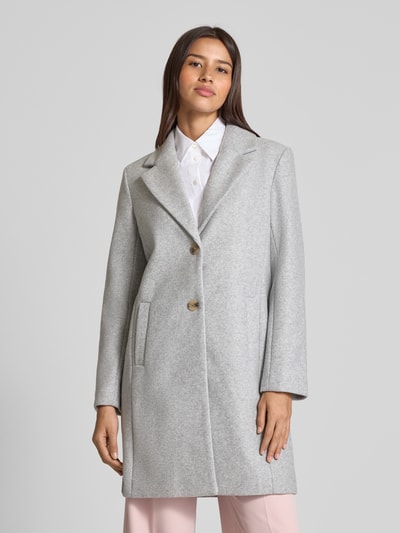 Vila Lange jas met reverskraag, model 'CLAUDIA' Lichtgrijs - 4