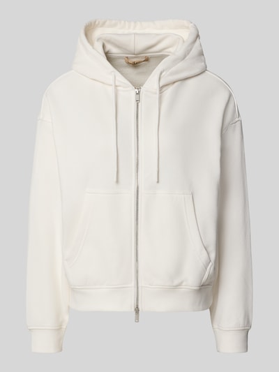 Productfoto, Oversized Sweatjacke aus Baumwoll-Mix Modell 'SOUL' van Smith and Soul, katoenmix, dames sweatjack, capuchon met tunnelkoord, tweewegritssluiting, aparte kangoeroezak, elastische boorden, effen wit, zachte textuur