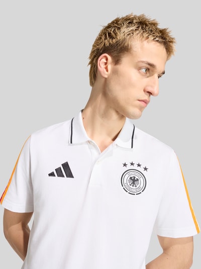 adidas Sportswear Regular Fit T-Shirt aus reiner Baumwolle Modell 'Deutschland DNA Polo WM 2026' Weiss 3