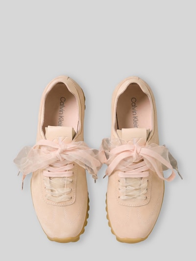 CK Calvin Klein Sneaker aus Veloursleder mit zwei Schnürsenkeln Sand 3
