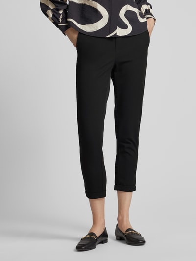 Vero Moda Loose fit stoffen broek met gestileerde opening, model 'MAYA' Zwart - 4