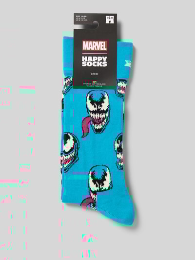 Happy Socks Regular fit sokken met logoprint, model 'Venom' Koningsblauw - 3