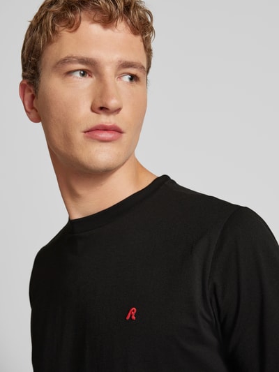 Replay T-Shirt mit Logo-Stitching Black 3