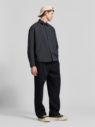 SEIDENSTICKER STUDIO Regular Fit pantalon met bandplooien Zwart - 1