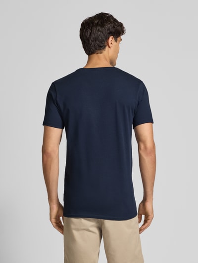 SELECTED HOMME Regular fit T-shirt van katoenmix Marineblauw - 5