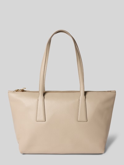 Produktfoto, Shopper mit Label-Detail Modell 'OLIVIA' von FURLA, Hauptfach mit Reißverschluss, Tragehenkel, beige, Maße 43x26x14 cm, Schulterriemen 58 cm.