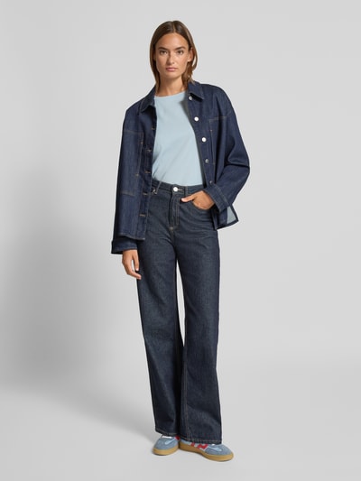 BOSS Orange Regular fit T-shirt van puur katoen, model 'ESOGO' Lichtblauw - 1