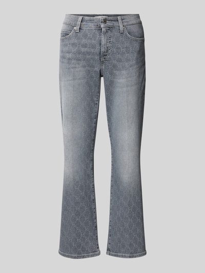 Cambio Flared jeans in verkorte pasvorm, model 'PARIS' Lichtgrijs gemêleerd - 2