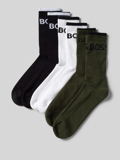 BOSS Socken mit Label-Print im 6er-Pack Oliv 1