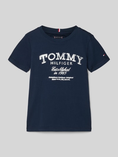 Tommy Hilfiger Kids Regular Fit T-Shirt aus reiner Baumwolle Marine 1