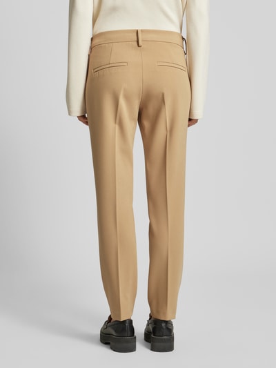 MAC Slim Fit Stoffhose mit Leistentaschen Modell 'Annalena' Beige 5