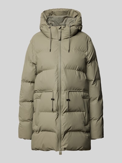 RAINS Steppjacke mit Eingrifftaschen Modell 'Alta Long' Schilf 2