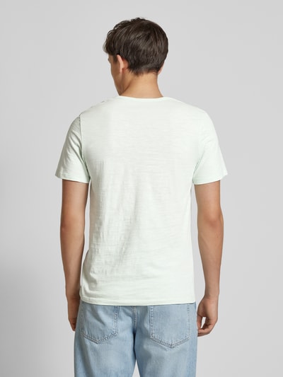 Jack & Jones T-shirt z dekoltem w serek model ‘SPLIT’ Jasnoniebieski 5
