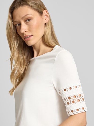 VERO MODA Regular Fit T-Shirt aus reiner Baumwolle Modell 'IVACY' Weiss 3
