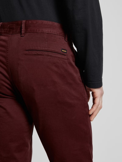 BOSS Orange Slim fit chino met steekzakken Bordeaux - 3