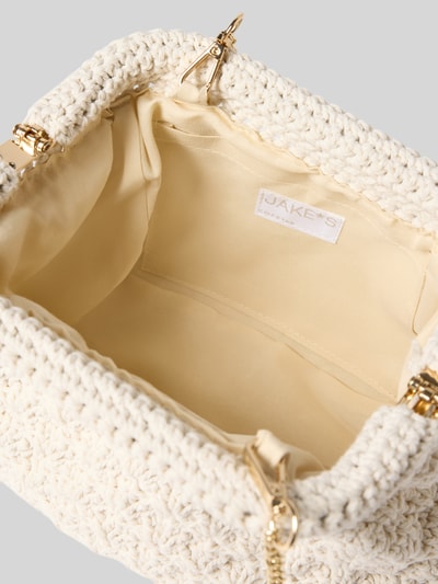 Jake*s Cocktail Handtasche mit Strukturmuster und Schulterriemen Ecru 4