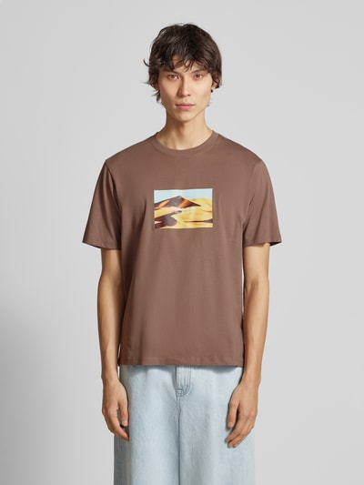 Jack & Jones T-Shirt mit Motiv-Print Modell 'VESTERBRO' Taupe 4