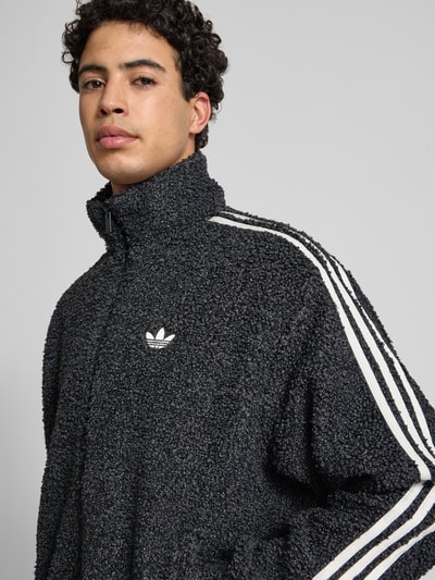 adidas Originals Regular Fit Sweatjacke in Bouclé-Optik Black 3