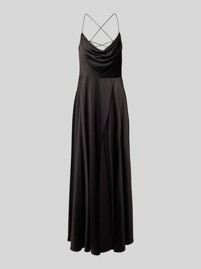 V.M. Abendkleid mit Wasserfall-Ausschnitt Black 1