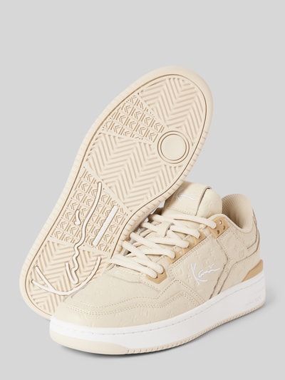 KARL KANI Sneakers van leer met labelstitching, model 'Kani 89' Beige - 3