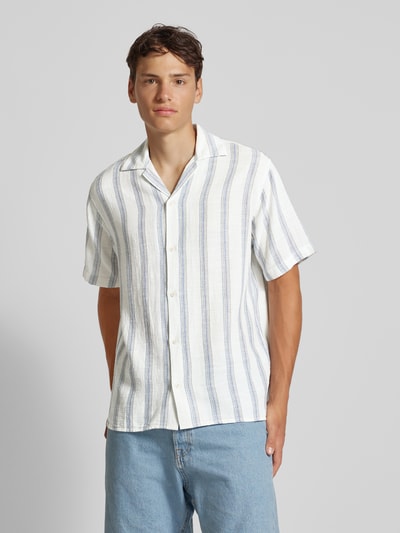 Jack & Jones Relaxed fit vrijetijdsoverhemd met 1/2-mouwen, model 'NOTO' Offwhite - 4