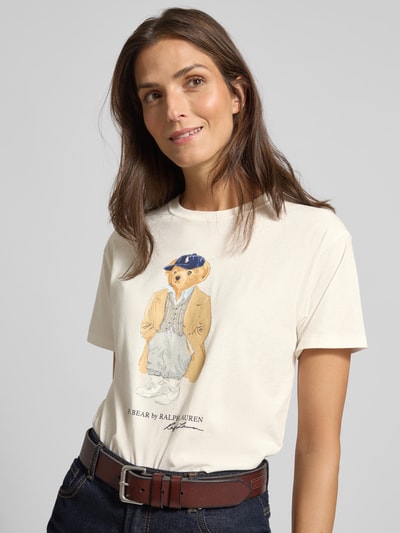 Polo Ralph Lauren T-shirt met labelprint Offwhite - 3