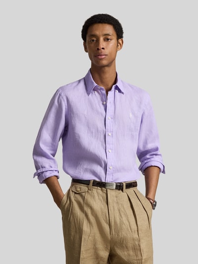Polo Ralph Lauren Relaxed Fit Freizeithemd aus reinem Leinen Lila 4