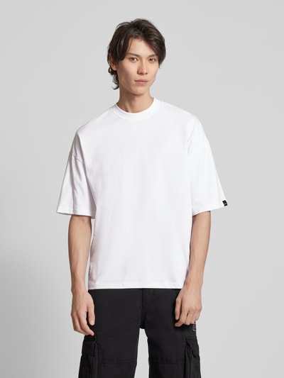 Alpha Industries T-Shirt mit Label-Patch Modell 'LOGO' Weiss 4