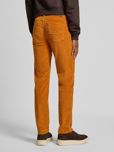 Brax Corduroy broek in 5-pocketmodel, model 'Cadiz' Geel - 5