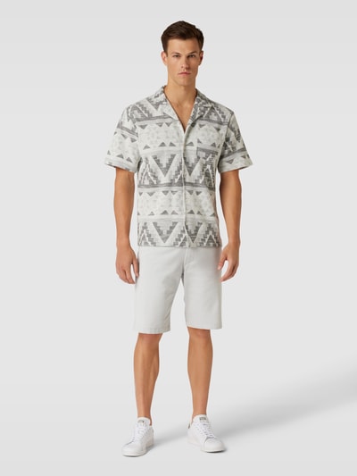 Jack & Jones Bermuda met Franse steekzakken, model 'DAVE' Lichtgrijs - 1