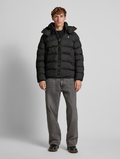 G-Star Raw Gewatteerd jack met logoprint, model 'Whistler' Zwart - 1