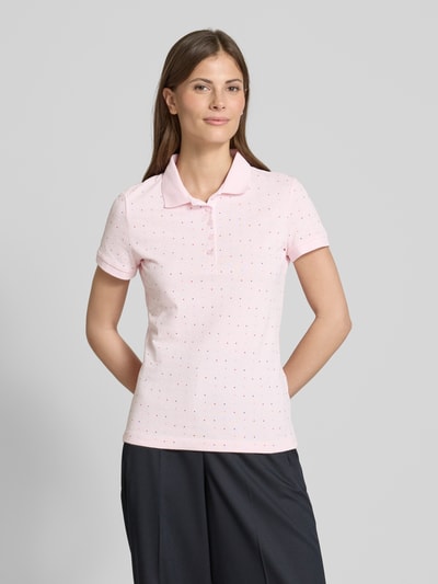 Christian Berg Woman Regular fit poloshirt met structuurmotief Rosé - 4