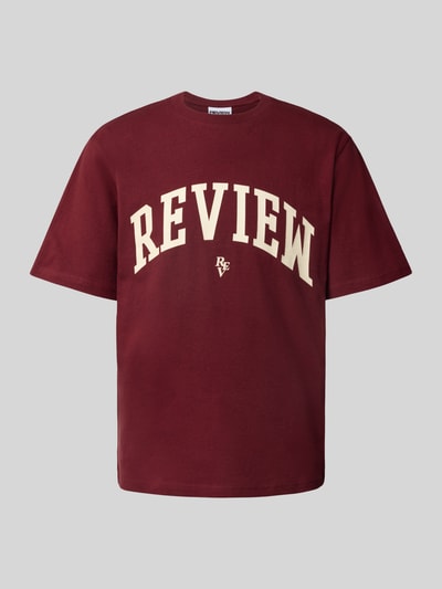REVIEW T-shirt z nadrukiem z logo Rdzawoczerwony 2