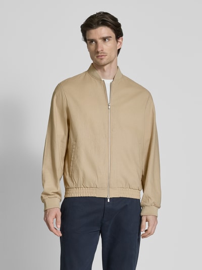 Jack & Jones Premium Bomberjacke mit Stehkragen Modell 'LEISTER' Beige 4