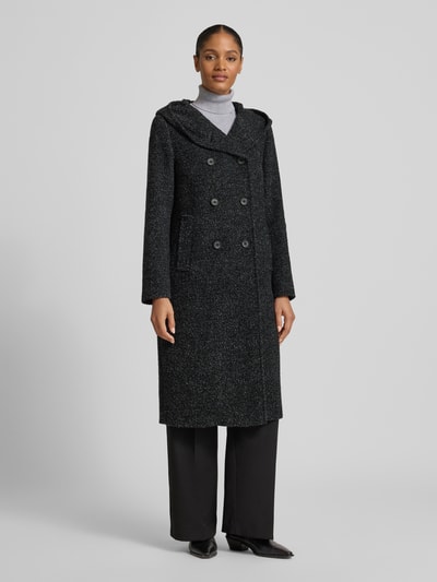 Gil Bret Mantel mit Kapuze aus Baumwoll-Mix mit Woll-Anteil Black 4