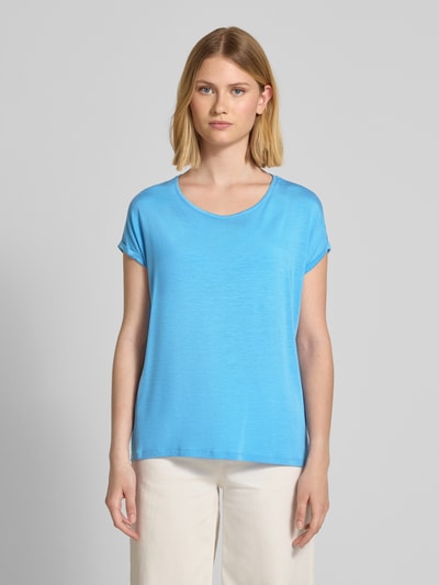 Vero Moda Loose Fit T-Shirt aus Lyocell-Mix Modell 'AVA' Blau 4