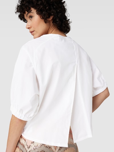 Emporio Armani Cropped Blusenshirt mit 3/4-Arm Weiss 3